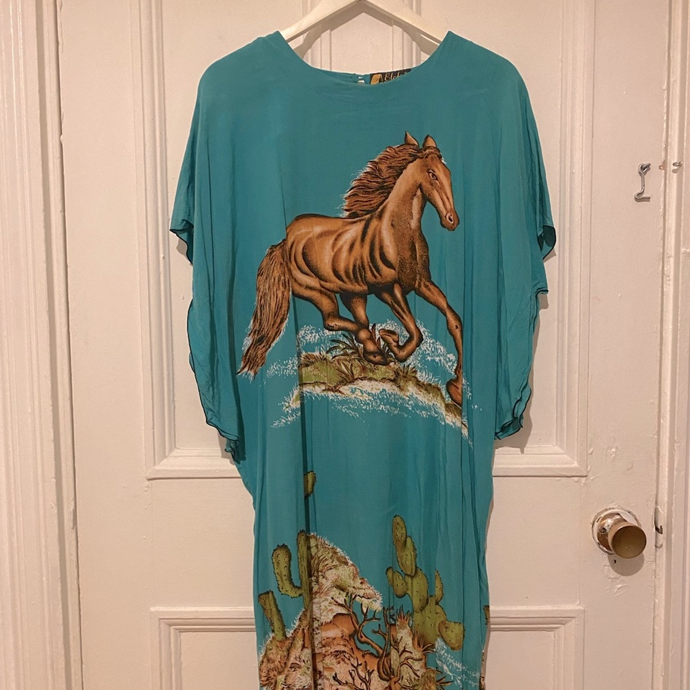 Vintage 70s Traditional Batik Indonesian Kaftan